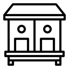 Chicken Coop black outline icon