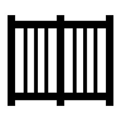 Fence black solid glyph icon