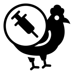 Vaccine black solid glyph icon