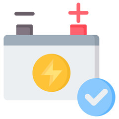 Battery Stock Flat Icon