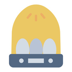 Incubator Egg color flat icon