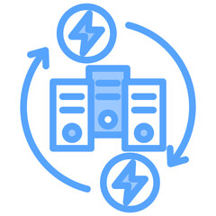 Energy Consumption Blue Icon