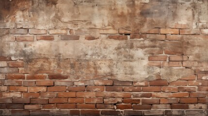 Weathered brick facade texture background.