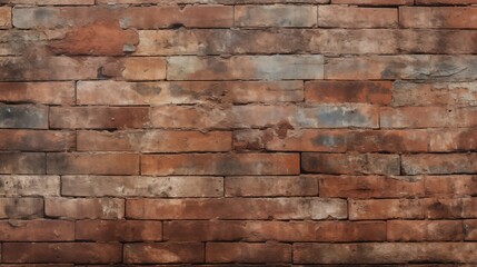 Weathered brick facade texture background.