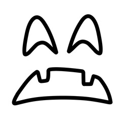 halloween face line sketch