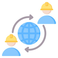 Migrant Worker Flat Icon
