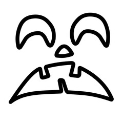 halloween face line sketch