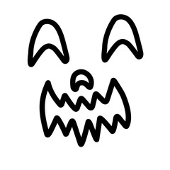 halloween face line sketch