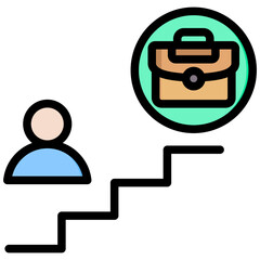Career Outline Color Icon