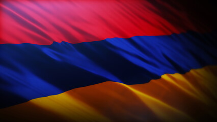 3d rendering illustration of Armenia flag waving