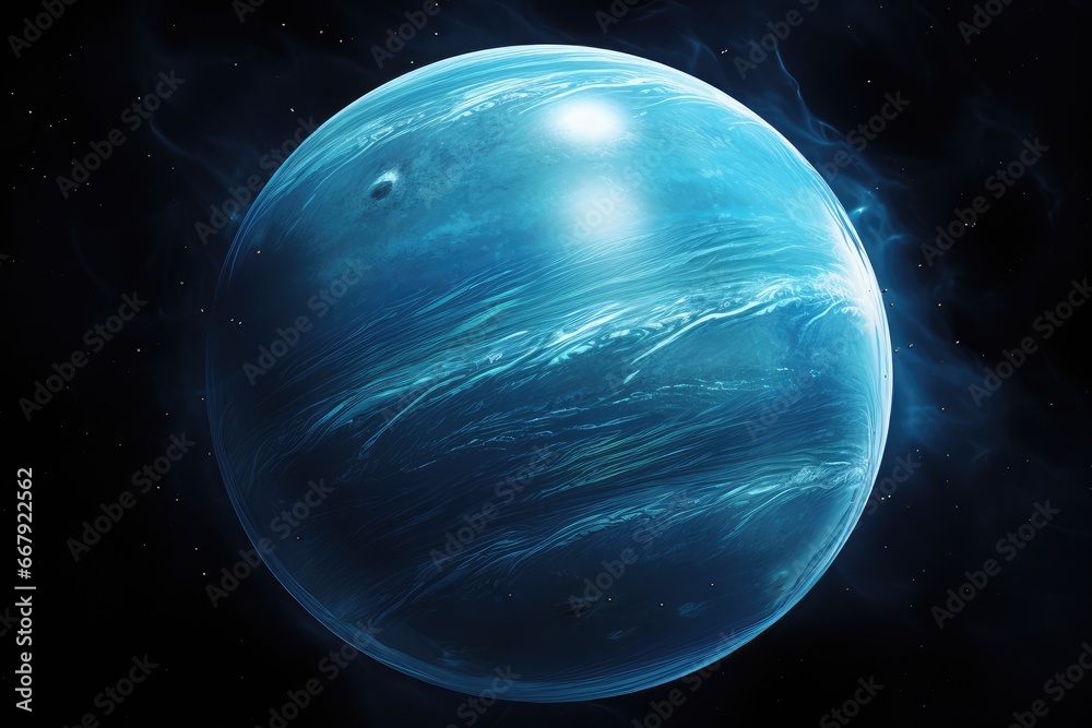 Canvas Prints planet neptune in a black background