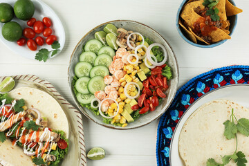 Fresh Summer Salad with Shrimp, Avocado, Cucumber, and Tomato Cherry