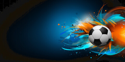 Abstract background illustration for the sport of soccer or football.