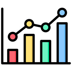 Analysis Statistic Outline Color Icon