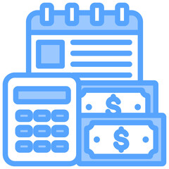 Financial Planner Blue Icon