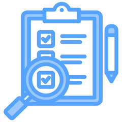 Evaluating Blue Icon