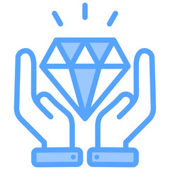 Aset Protection Blue Icon