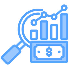 Financial Analysis Blue Icon