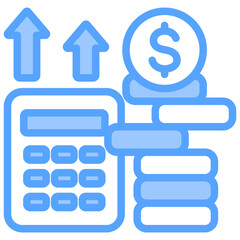 Income Statement Blue Icon