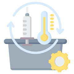 Hospital Waste Management Flat Icon