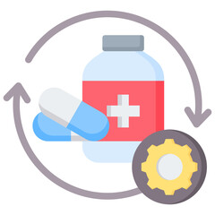 Hospital Pharmacy Management Flat Icon