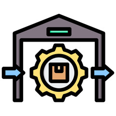Inventory Management Outline Color Icon