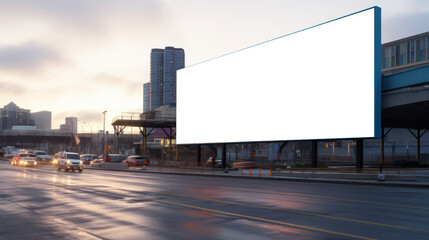 Large billboards strategically placed in high traffic urban areas