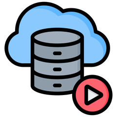  Video Hosting Outline Color Icon