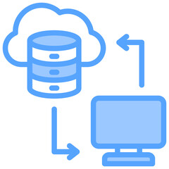 Transmits Data Blue Icon