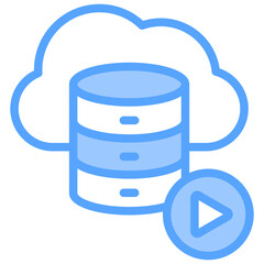  Video Hosting Blue Icon