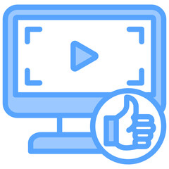 Fototapeta premium Hd Video Blue Icon