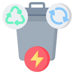 Zero Waste Flat Icon