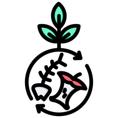 Composting Outline Color Icon