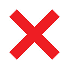 シンプルなデザインのバツマークのイラスト