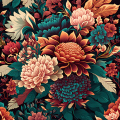 Fototapeta na wymiar Beautiful abstract floral art background