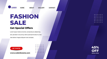 Business Modern Landing Page Template. Gradient abstract banner. Template for landing page design