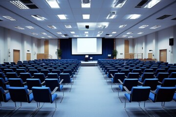Business seminar held in a spacious auditorium.