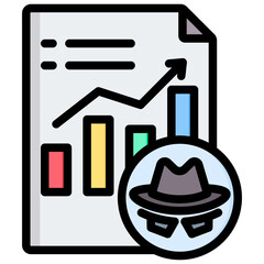 Accounting Fraud Outline Color Icon