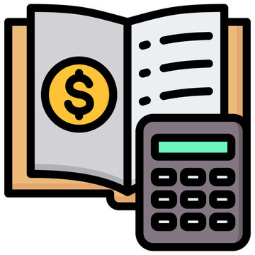 book, calculator, dollar sign accounting clip art preview