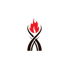 torch vector logo illustration design