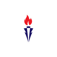 torch logo design vector inspiration