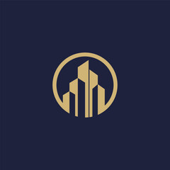Skyscraper logo design. Real estate, architecture logo concept.