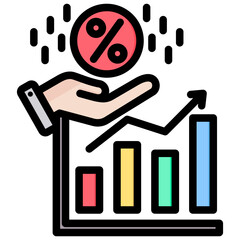 Dividends Outline Color Icon