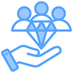 Customer Value Blue Icon