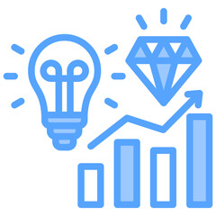 Value Creation Blue Icon