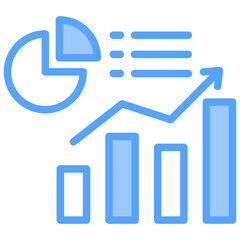 Market Share Blue Icon