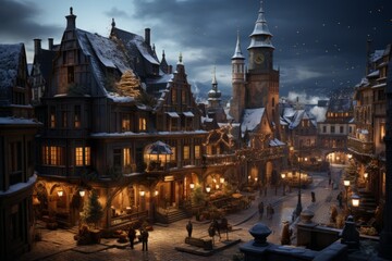 Obraz premium Christmas Town