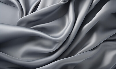 Fototapeta premium Acercamiento a una tela sintética arrugada de color gris