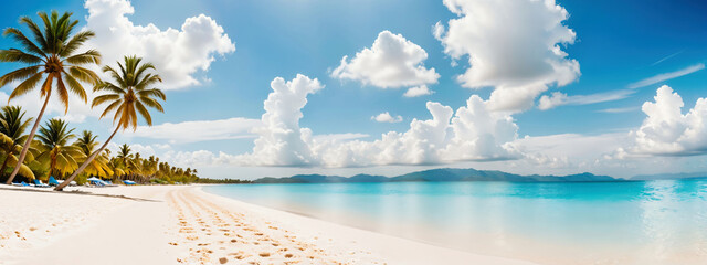 Coconut Beach, Blue Sea and Sky