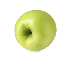 One ripe green apple isolated on white